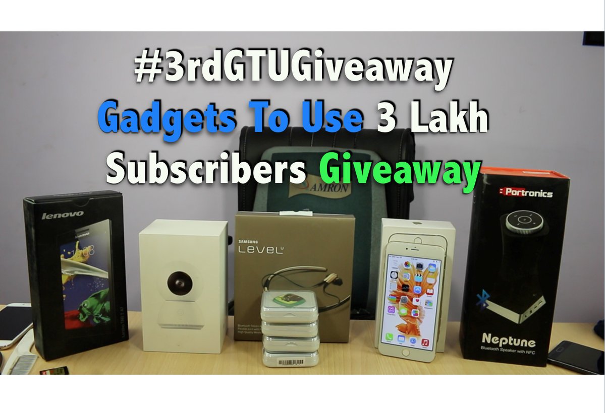Gadgets To Use 3 Lakh Subscribers Giveaway